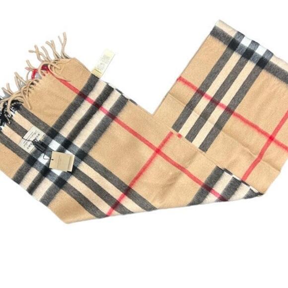Burberry Women's Giant Check Cashmere Scarf` - Picture 1 of 7